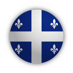 Flaga Quebec Przycisk  - obrazy, fototapety, plakaty