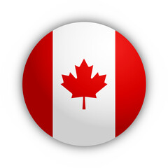 Flaga Kanady Przycisk - obrazy, fototapety, plakaty