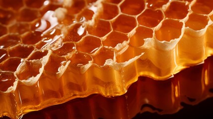 close-up of honeycomb a symbol of sweetness - obrazy, fototapety, plakaty