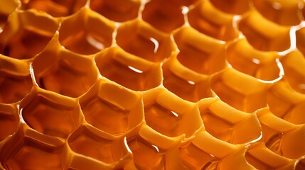 close-up of honeycomb a symbol of sweetness - obrazy, fototapety, plakaty