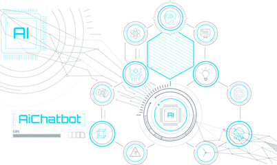 Conceptual technology with Chatbot with artificial intelligence.