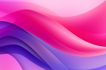 Minimalistic Geometric Elegance: Abstract Colorful Background with Smooth Waves and Gradient Transitions from Purple to Pink for Design