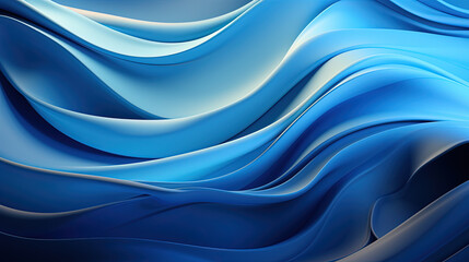 Obraz premium Abstract of Blue Acrylic Liquid Paint Wavy Pattern Background