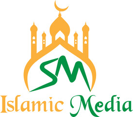 Elegent islamic media vector logo design