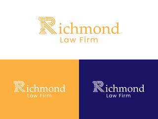 Modern law firm logo with creative element style