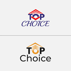 Top Choice logo for fashion, clothing brands, company