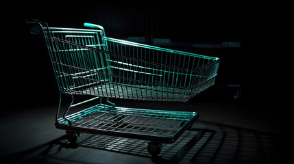 A Close-Up of a Modern Shopping Cart Ready for Use