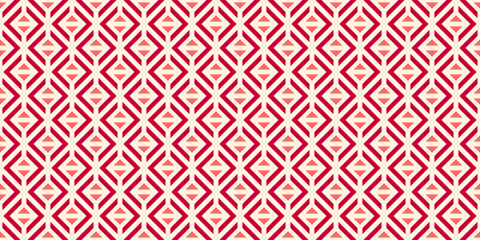 Geometric Seamless Patterns. Red and Pink Background. Beautiful Texture