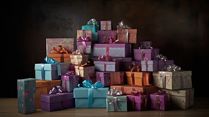 Diverse Gift Box Collection Promising Joyful Surprises