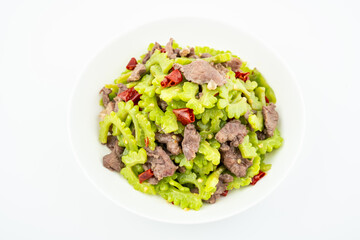 Stir-fried beef with bitter melon