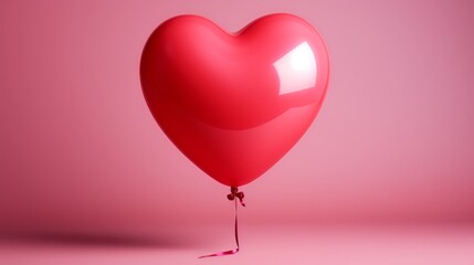 love background with heart shaped balloon