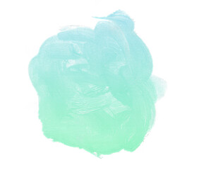 colourful acrylic paint watercolour brushstroke smear on png transparent background
