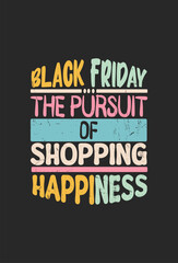 vector black Friday vintage t shirt design template