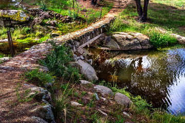 Sendero sobre el rio Becedas