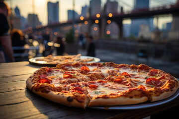 Pizza in New York - obrazy, fototapety, plakaty
