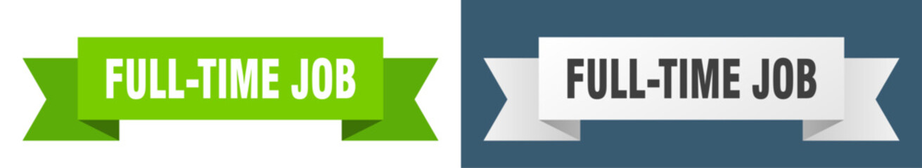 full-time job ribbon. full-time job isolated paper sign. banner