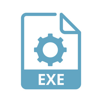 EXE File Icon. Vector File Format. EXE File Extension Modern Flat Design