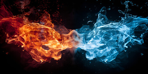 water and fire abstract stock backgrounds