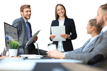 Business people analysis thinking finance growth success on meeting brainstorming, working on...