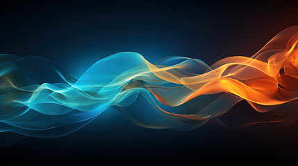 Obraz premium Virtual Abstract Cyan Liquid Gel Curves Wavy Background