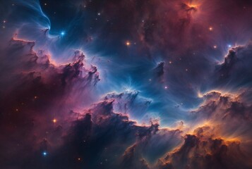 Fototapeta na wymiar Galaxy beautiful cosmic cloudscape. Starry star night in space