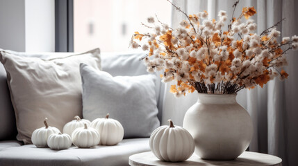 autumn decoration in a living room