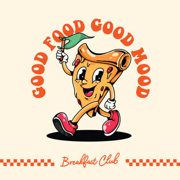FASTFOOD RETRO MASCOT CARTOON ILLUSTRATION