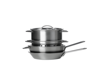 PNG,metal pans, isolated on white background