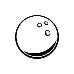 classic simple cartoon bowling ball outline