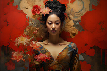 portrait of a woman in a style