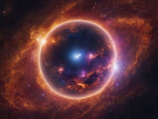 Obraz premium planet in space created by AI.