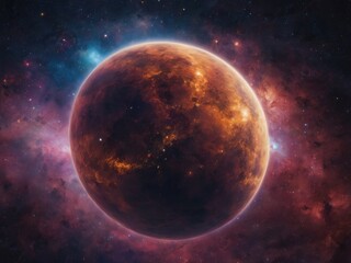 Obraz na płótnie Canvas planet in space created by AI.