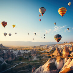 Obraz premium cappiodoca turkey hot air balloons.