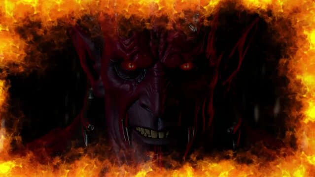 Demon with fire. 