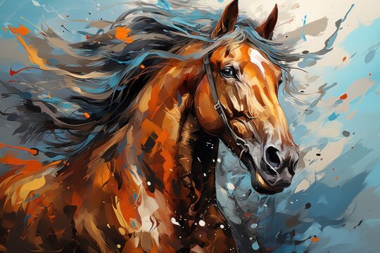 art image of a horse