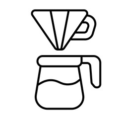 Filter coffee icon -Coffee Shop Lineal