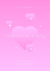 Happy Valentine's Day square greeting cards. Trendy gradients, blurred shapes, typography, y2k.m