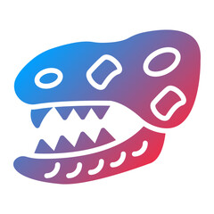 Vector Design Dinosaur Fossil Icon Style