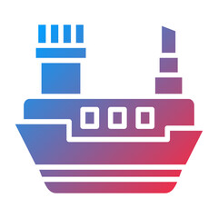 Vector Design Ferry Boat Icon Style