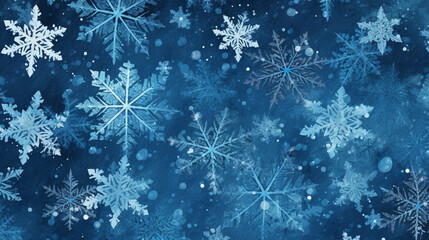 Fototapeta na wymiar Icy texture snowflakes background/ wallpaper.
