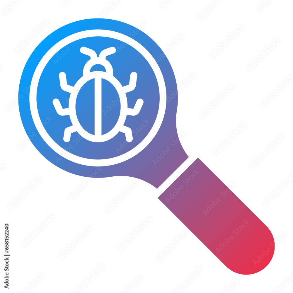 Poster vector design virus scan icon style