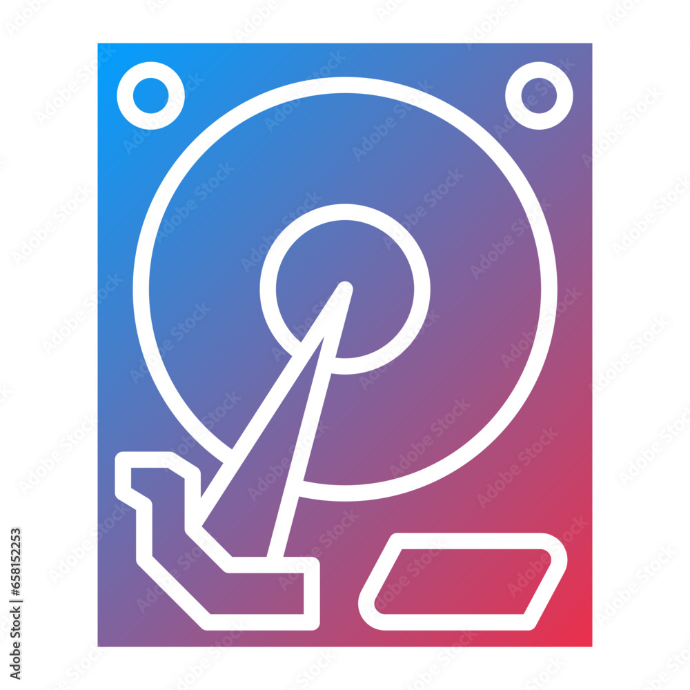 Poster vector design hard disk icon style