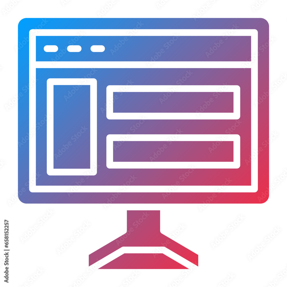 Poster vector design computer website icon style