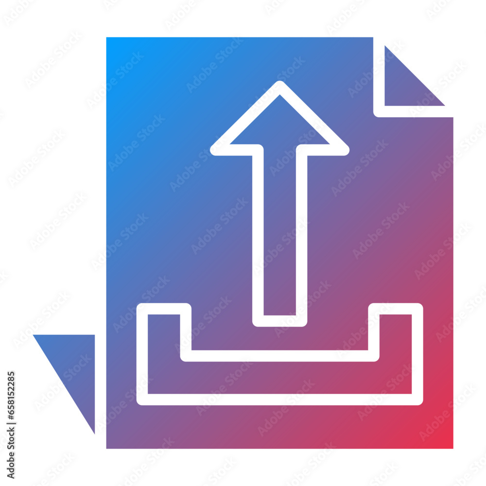 Poster vector design upload file icon style