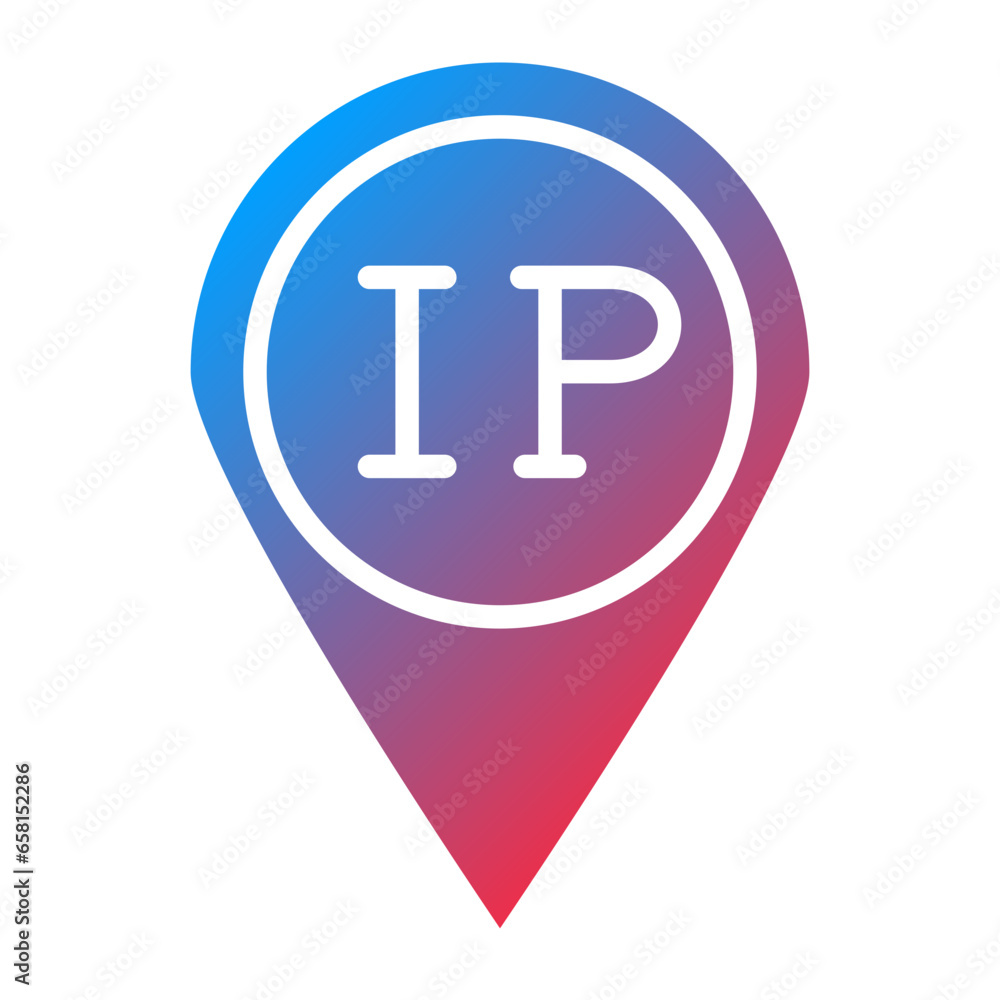 Poster vector design ip address icon style