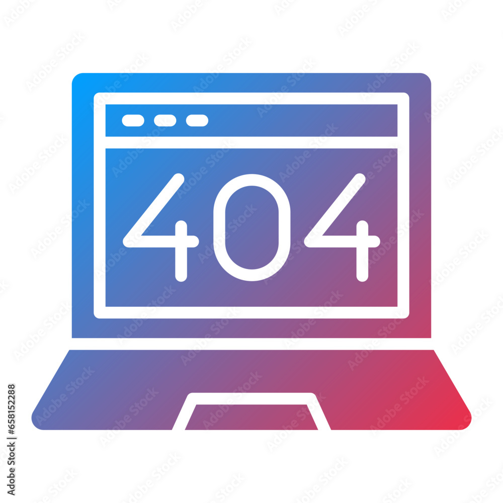 Aufkleber vector design 404 error icon style