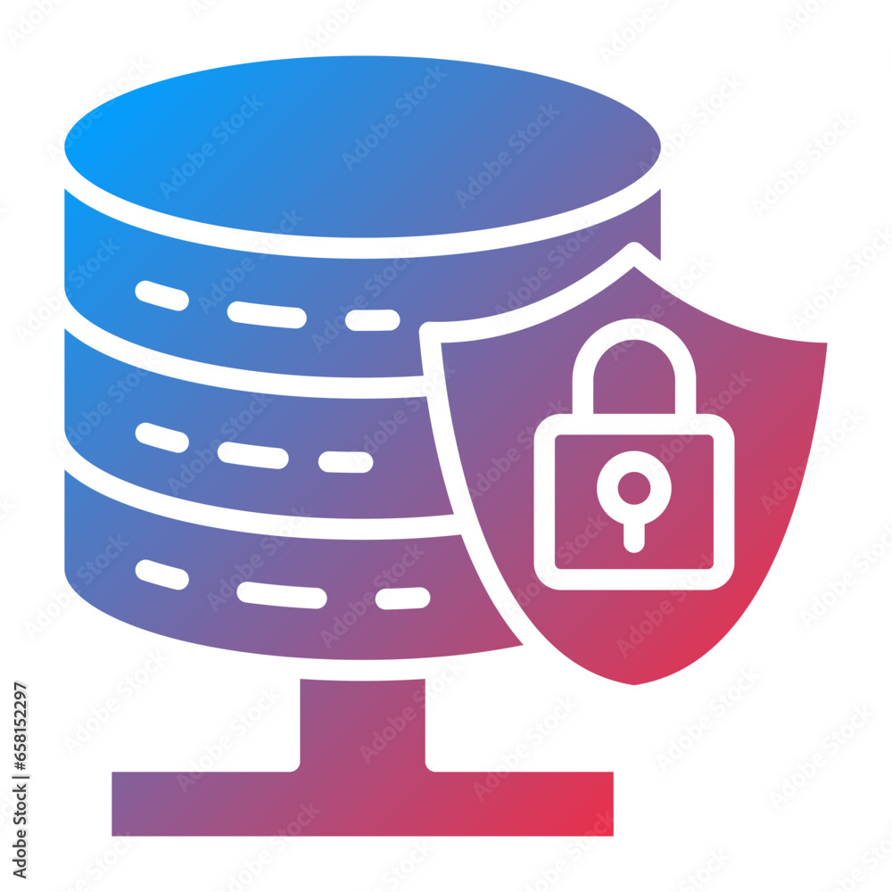 Poster vector design database security icon style