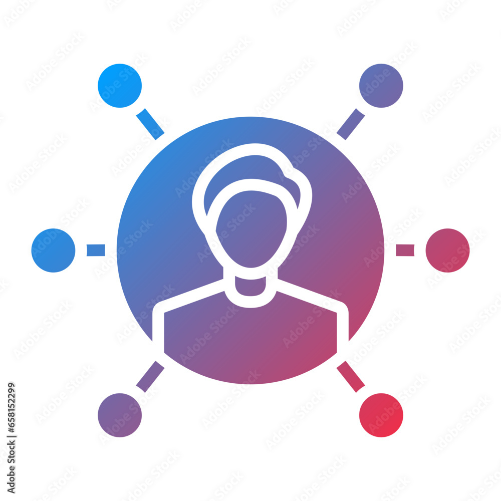 Poster vector design user connection icon style