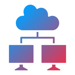 Vector Design Cloud Computing Icon Style