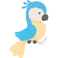 Yellow blue parrot